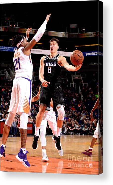 Bogdan Bogdanovic Acrylic Print featuring the photograph Sacramento Kings V Phoenix Suns #7 by Barry Gossage