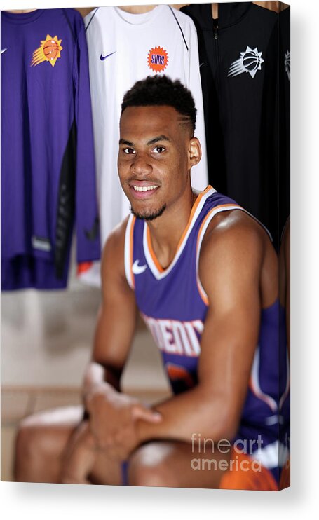 Elie Okobo Acrylic Print featuring the photograph 2018 Nba Rookie Photo Shoot by Nathaniel S. Butler