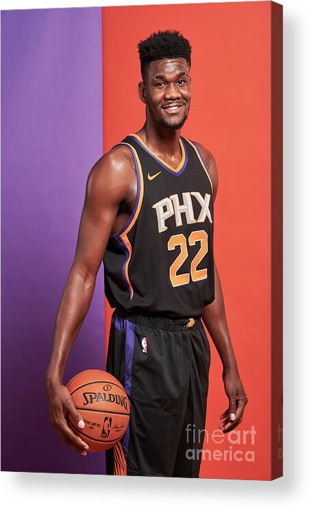 Deandre Ayton Acrylic Print featuring the photograph 2018 Nba Rookie Photo Shoot #76 by Jennifer Pottheiser