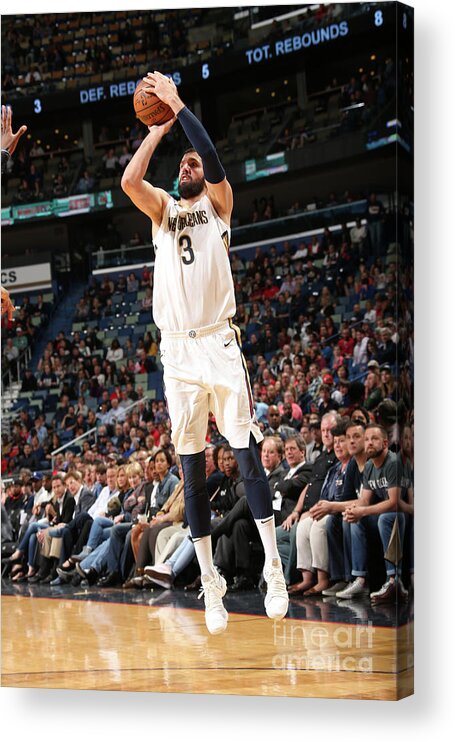 Smoothie King Center Acrylic Print featuring the photograph Dallas Mavericks V New Orleans Pelicans by Layne Murdoch