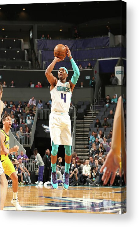 Devonte' Graham Acrylic Print featuring the photograph Indiana Pacers V Charlotte Hornets #8 by Kent Smith
