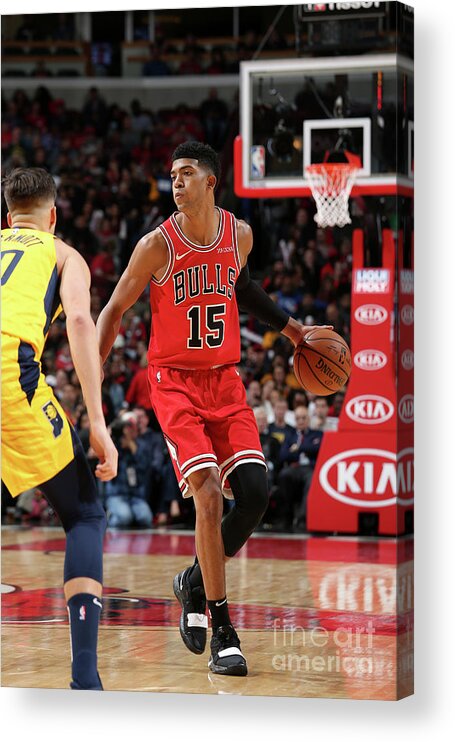 Chandler Hutchison Acrylic Print featuring the photograph Indiana Pacers V Chicago Bulls #8 by Gary Dineen