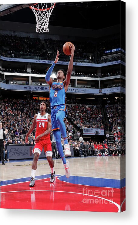 Nba Pro Basketball Acrylic Print featuring the photograph Oklahoma City Thunder V Sacramento Kings by Rocky Widner