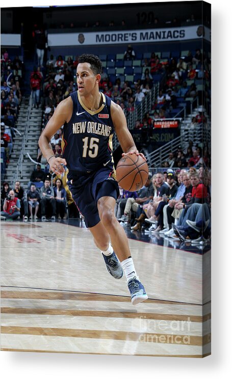 Frank Jackson Acrylic Print featuring the photograph Toronto Raptors V New Orleans Pelicans #8 by Layne Murdoch Jr.