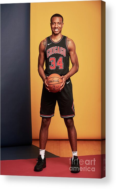 Wendell Carter Acrylic Print featuring the photograph 2018 Nba Rookie Photo Shoot #81 by Jennifer Pottheiser