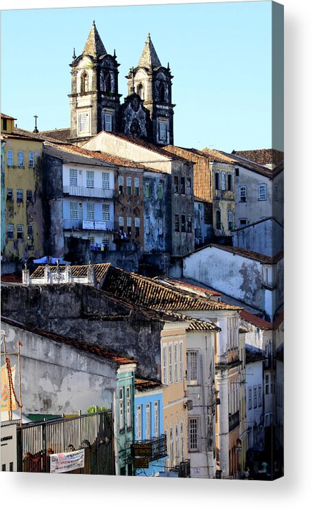 Pelourinho District Acrylic Print featuring the photograph 814-1372 by Robert Harding Picture Library