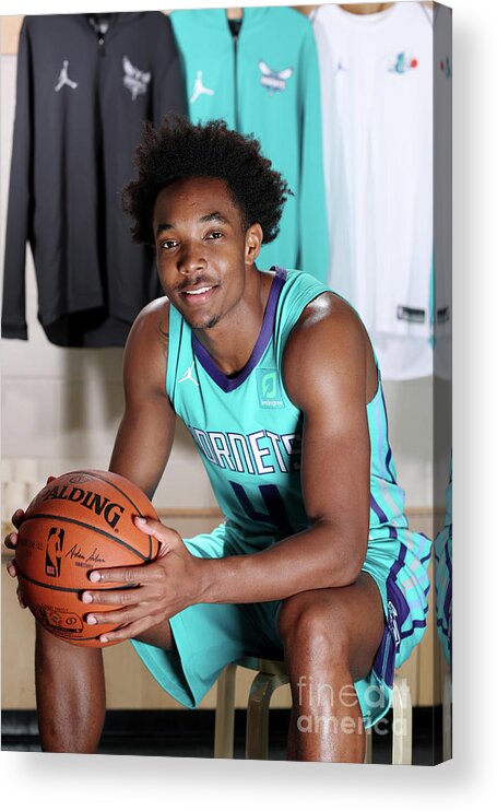 Devonte' Graham Acrylic Print featuring the photograph 2018 Nba Rookie Photo Shoot by Nathaniel S. Butler