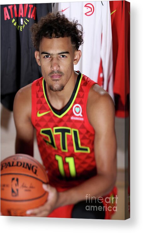 Trae Young Acrylic Print featuring the photograph 2018 Nba Rookie Photo Shoot by Nathaniel S. Butler