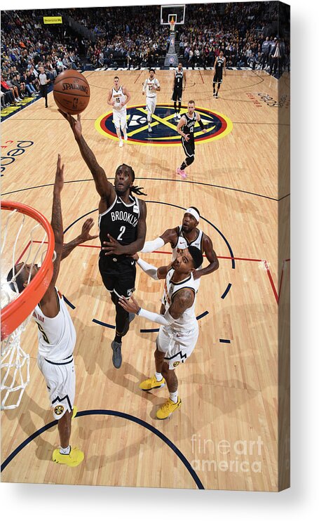 Nba Pro Basketball Acrylic Print featuring the photograph Brooklyn Nets V Denver Nuggets by Garrett Ellwood