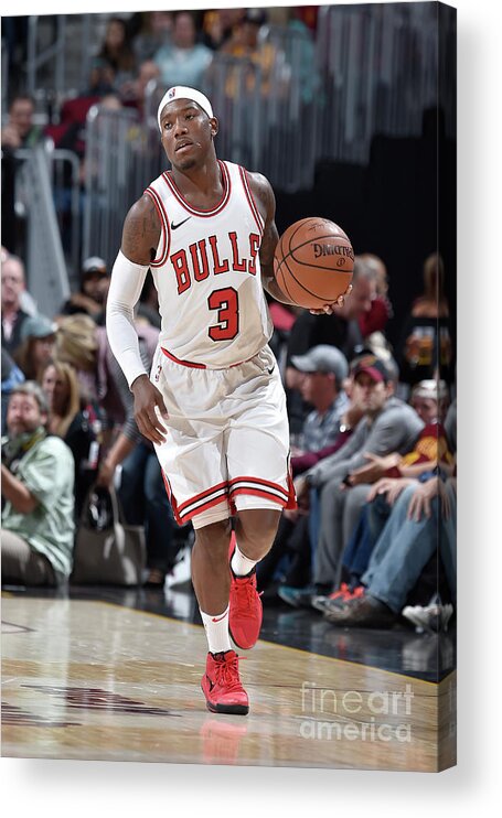 Nba Pro Basketball Acrylic Print featuring the photograph Chicago Bulls V Cleveland Cavaliers by David Liam Kyle