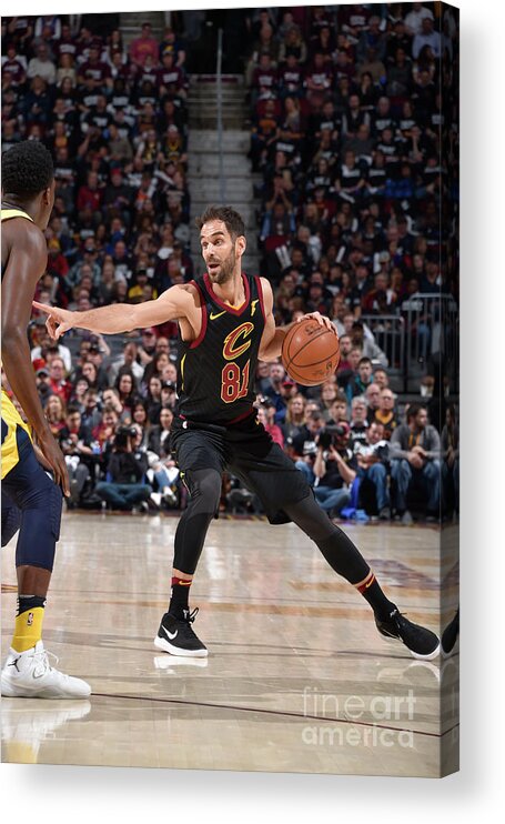 Jose Calderon Acrylic Print featuring the photograph Indiana Pacers V Cleveland Cavaliers - #9 by David Liam Kyle