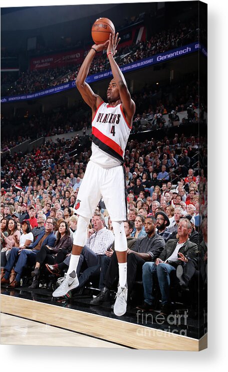 Maurice Harkless Acrylic Print featuring the photograph La Clippers V Portland Trail Blazers #9 by Sam Forencich