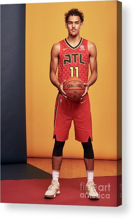 Trae Young Acrylic Print featuring the photograph 2018 Nba Rookie Photo Shoot #93 by Jennifer Pottheiser