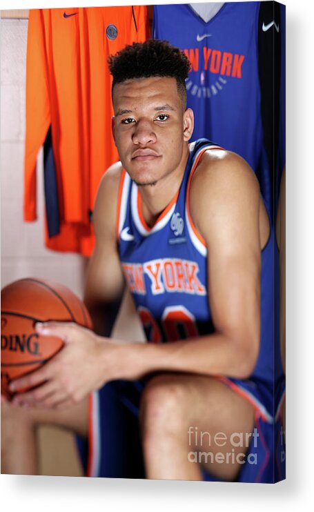 Kevin Knox Acrylic Print featuring the photograph 2018 Nba Rookie Photo Shoot by Nathaniel S. Butler