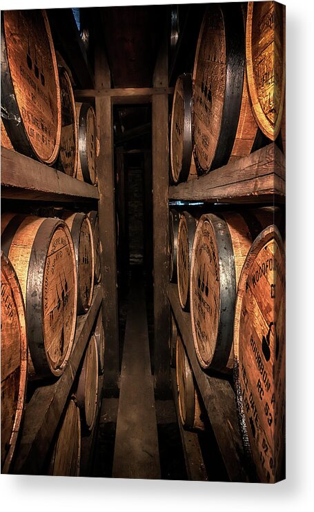 Woodford Reserve Acrylic Print featuring the photograph A Peek Between the Ricks by Susan Rissi Tregoning