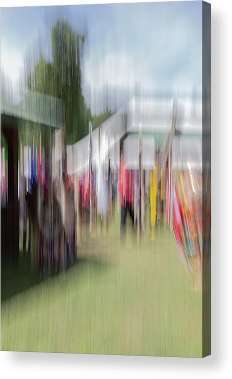 2019 Mohican Pow Wow Acrylic Print featuring the photograph Abstract of The Pow Wow 2019 by Thomas Young