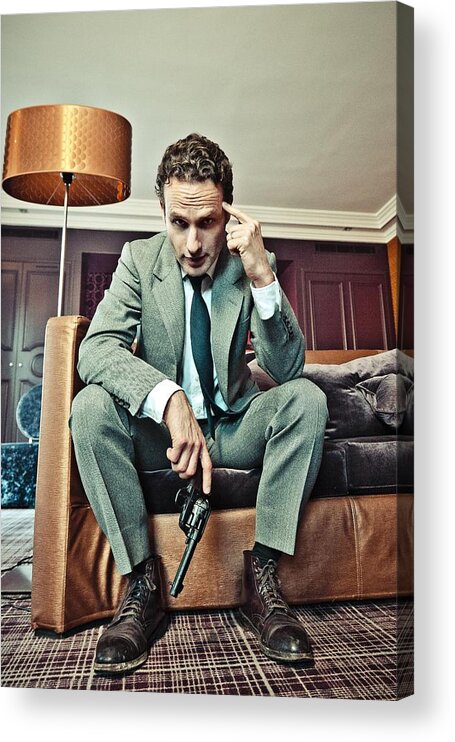 Event Acrylic Print featuring the photograph Andrew Lincoln - Portrait Session by Laurent Koffel