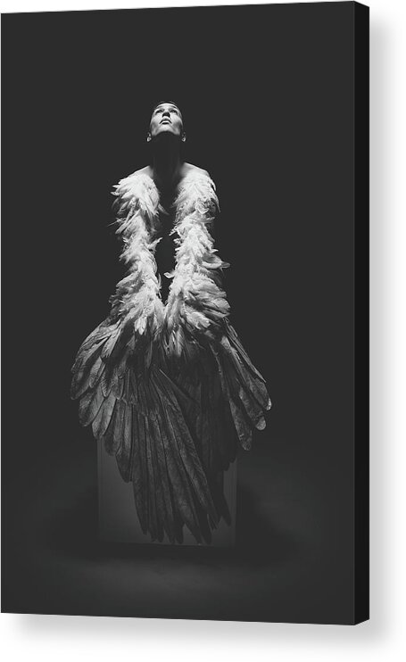 Bw Acrylic Print featuring the photograph Angel by Marko Dasic
