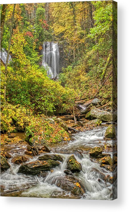 Anna Ruby Falls Acrylic Print featuring the photograph Anna Ruby Falls Stream by Meta Gatschenberger