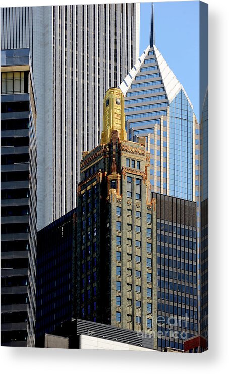 Building Acrylic Print featuring the photograph Architectural styles of Chicago by Gunther Allen