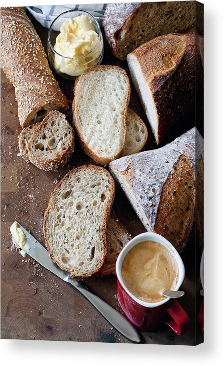 Baguette Acrylic Print featuring the photograph Assorted Bread by A.y. Photography