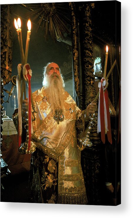 Vertical Acrylic Print featuring the photograph Athenagoras I Of Constantinople by Carlo Bavagnoli