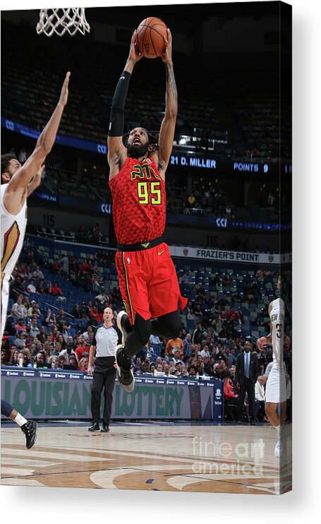 Smoothie King Center Acrylic Print featuring the photograph Atlanta Hawks V New Orleans Pelicans by Layne Murdoch Jr.