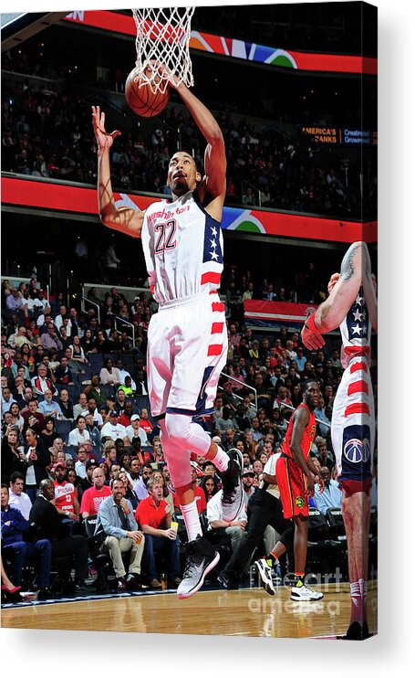 Playoffs Acrylic Print featuring the photograph Atlanta Hawks V Washington Wizards - by Scott Cunningham