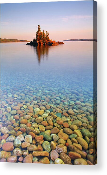 Tranquility Acrylic Print featuring the photograph Autumn Sunset On A Tiny Island by Henry@scenicfoto.com