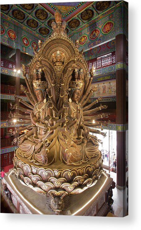 Chinese Culture Acrylic Print featuring the photograph Avalokitesvara Guanyin by Pengpeng