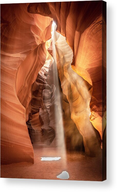 Sandstone Acrylic Print featuring the photograph Beams by Laura Hedien