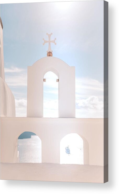 Sea Acrylic Print featuring the photograph Beautiful View Of Typical Santorini by Levente Bodo