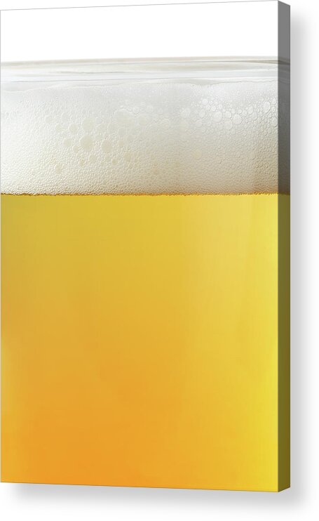 White Background Acrylic Print featuring the photograph Beer Background by Inhauscreative