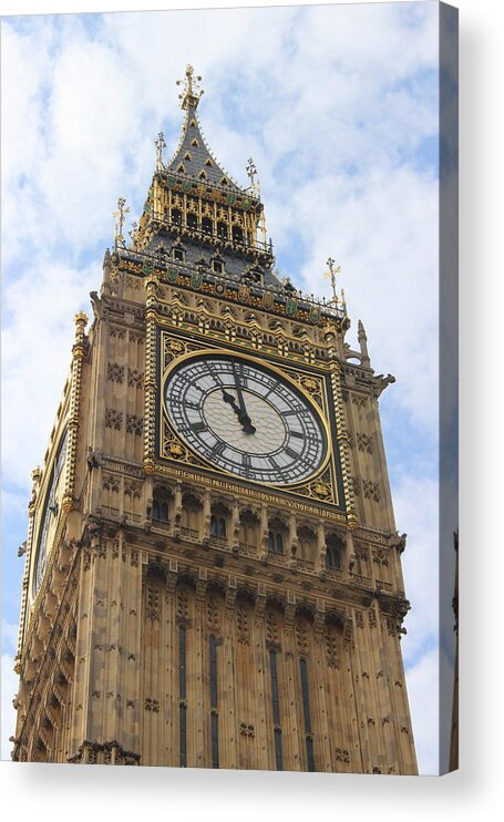 Big Ben Acrylic Print featuring the photograph Big Ben Clock Tower by Laura Smith