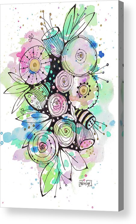 Blooming Acrylic Print featuring the painting Blooming Summer II by Krinlox