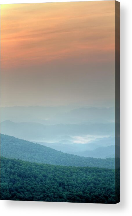 Scenics Acrylic Print featuring the photograph Blue Ridge Mountains by Malcolm Macgregor