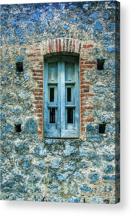 Window Acrylic Print featuring the photograph Blue Window by Leslie Struxness
