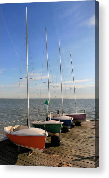 Tranquility Acrylic Print featuring the photograph Boats At Sea by M D Baker