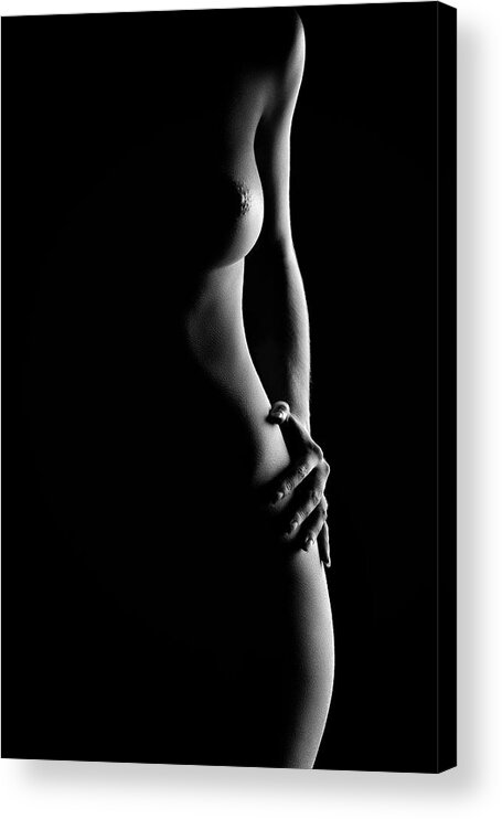 Nude Acrylic Print featuring the photograph Bodyscape nude woman standing by Johan Swanepoel