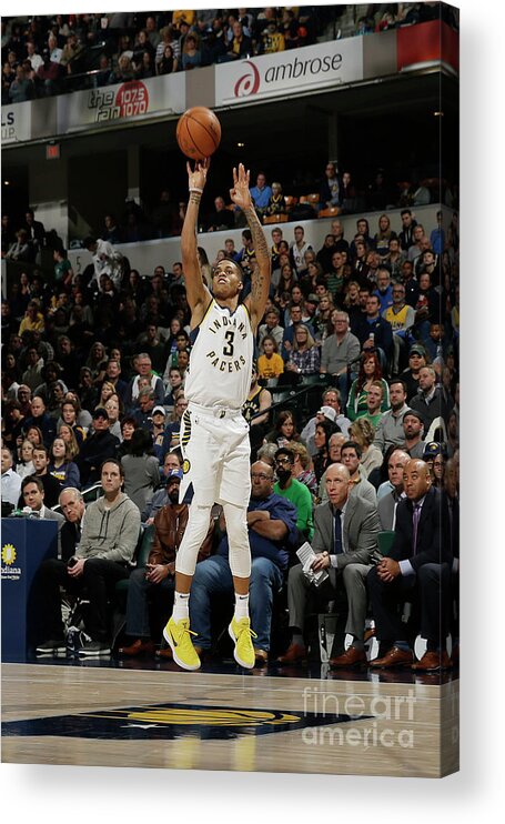 Joe Young Acrylic Print featuring the photograph Boston Celtics V Indiana Pacers by Nba Photos