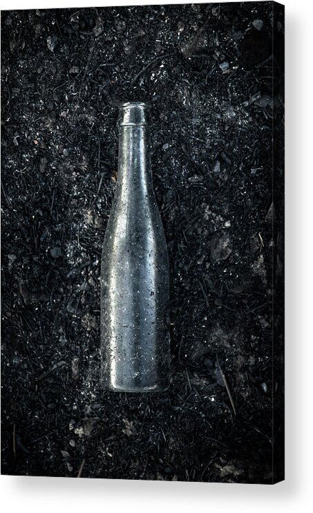 Ashes Acrylic Print featuring the photograph Burnt Bottle by Carlos Caetano