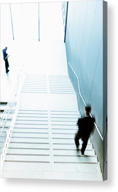 People Acrylic Print featuring the photograph Businessman In Modern Office by Mlenny