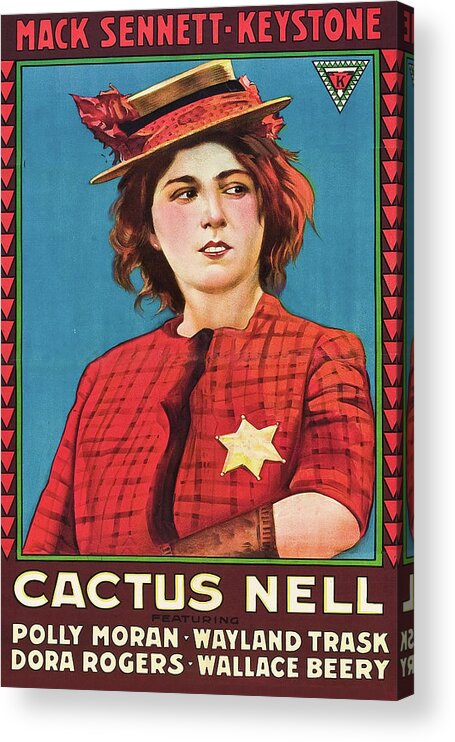 Movies Acrylic Print featuring the painting Cactus Nell by Mack Sennett