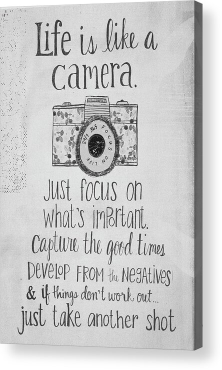Capture And Develop Acrylic Print featuring the photograph Capture whats important by Nick Mares