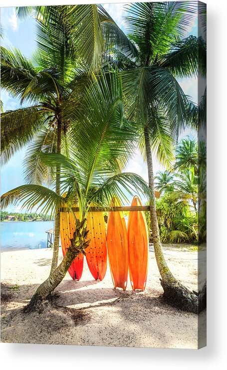African Acrylic Print featuring the photograph Caribbean Island Mood by Debra and Dave Vanderlaan