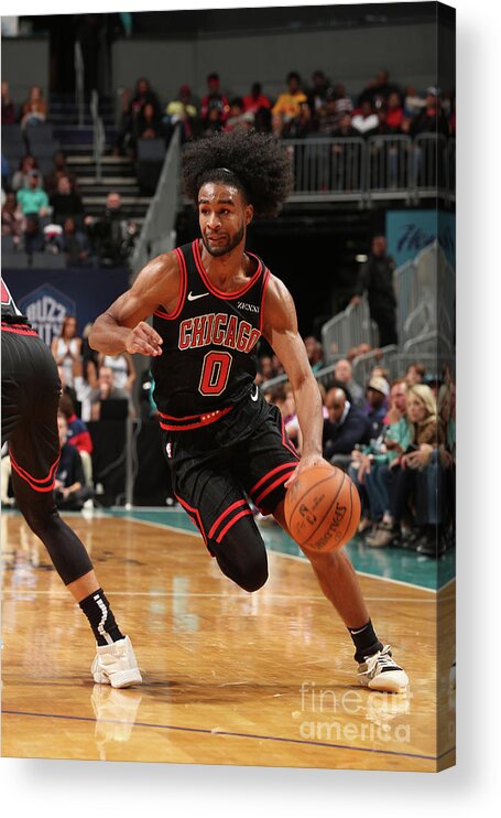 Coby White Acrylic Print featuring the photograph Chicago Bulls V Charlotte Hornets by Kent Smith