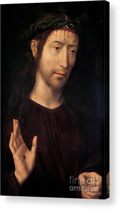 Netherlands Acrylic Print featuring the drawing Christ Blessing by Heritage Images