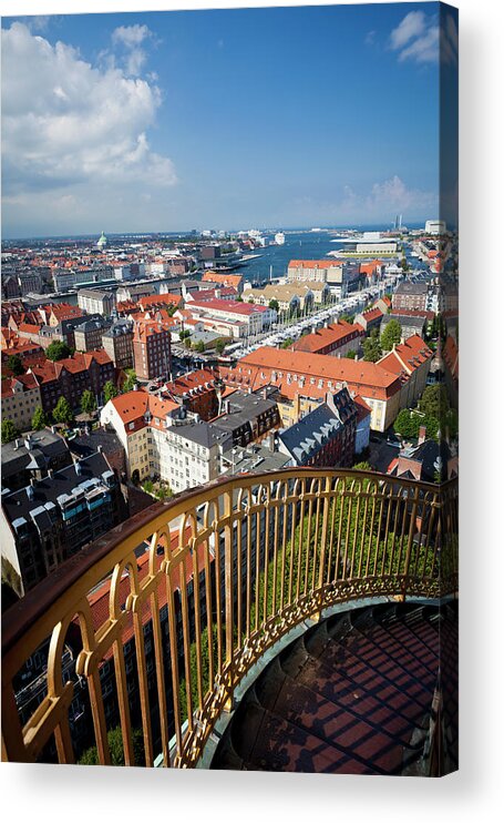 Water's Edge Acrylic Print featuring the photograph Church Of Our Saviour, Copenhagen by Holgs