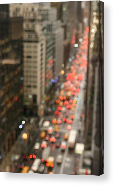 Land Vehicle Acrylic Print featuring the photograph City Bokeh by Photo By Jodi Mckee