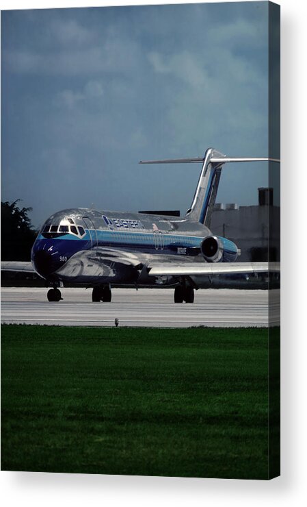 Eastern Airlines Acrylic Print featuring the photograph Classic Eastern Airlines DC-9 at Miami by Erik Simonsen